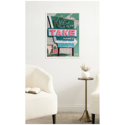Kick Butt Take Names by Krista V.
Allenstein Framed Canvas Wall Art Print