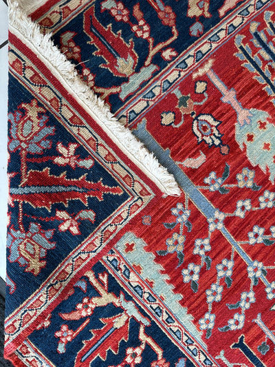 Handwoven Soumak Multicolor Wool Area Rug – 8’ x 10’ by Rugistan - product image 10 for Resin Society