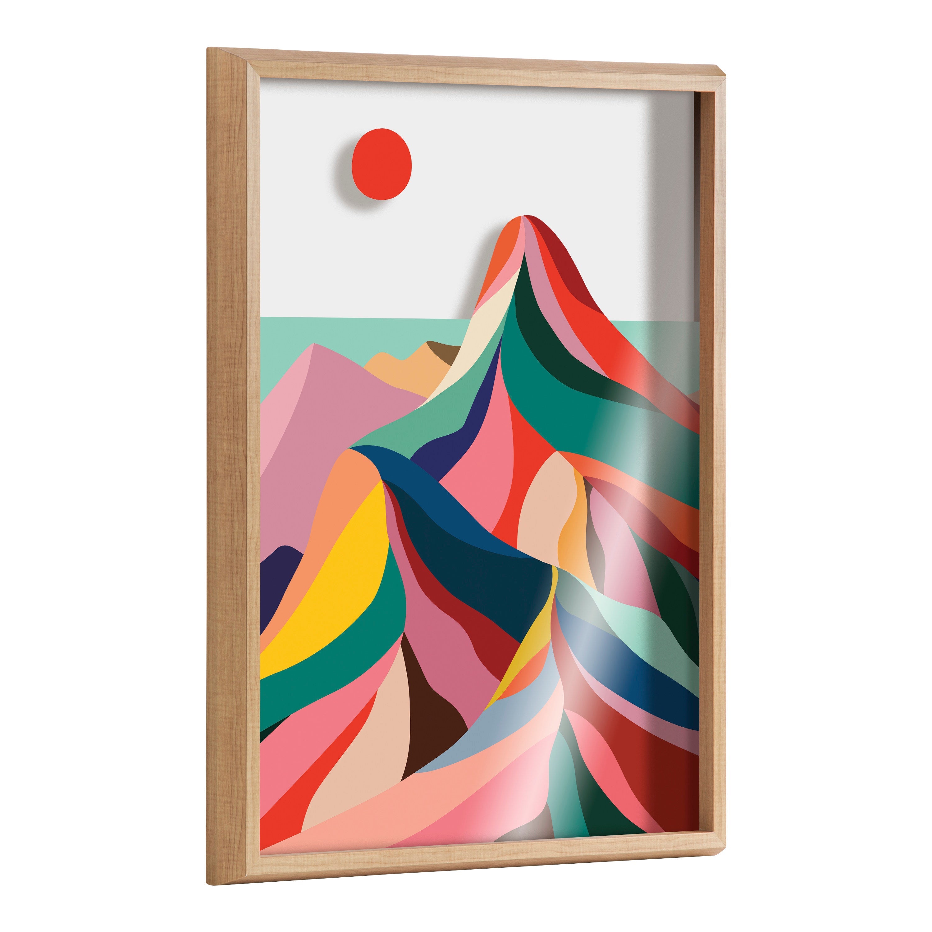 Blake MCM Mountains Framed Printed Glass by Rachel Lee of My Dream Wall by kateandlaurel - main product image for Resin Society