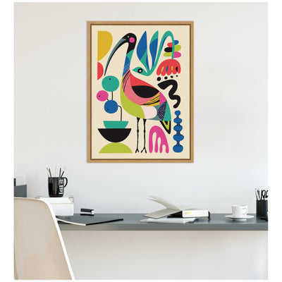 Ibis by Rachel Lee Framed Canvas Wall Art Print