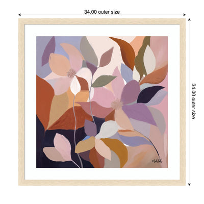 Framed Art Azure leaves by Inkheart Designs