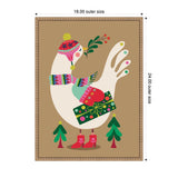 Sylvie Beaded Festive Dove Framed Canvas