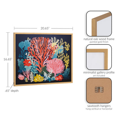 Gallery Bright Coral Underwater Ocean Print by The Creative Bunch Studio