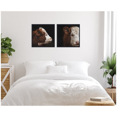 Cow Close 2 Piece Framed Canvas Wall Art Set by Emiko and Mark Franzen F2 Images