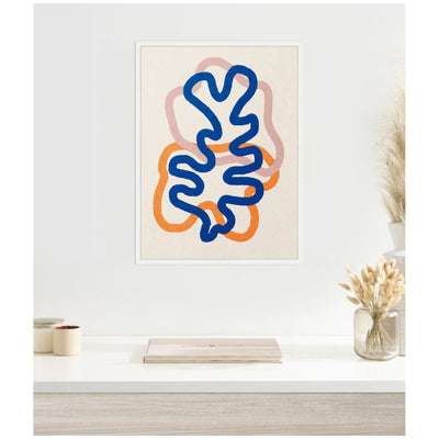 Sylvie Abstract Line Art Print 2 Framed Canvas by July Art Prints