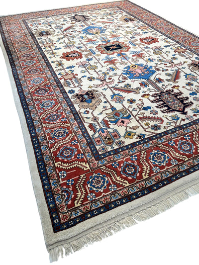 Hand-Knotted Vintage Afghani Serapi Wool Rug – 10'10" x 15'10" – by Rugistan - product image 5 for Resin Society