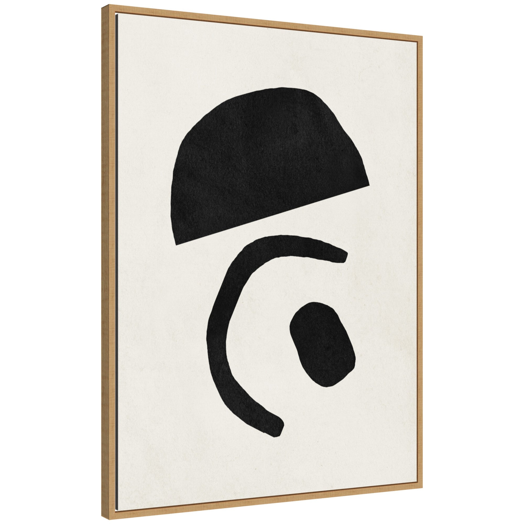 Sylvie Black Geometric Abstract 3 Framed Canvas by July Art Prints