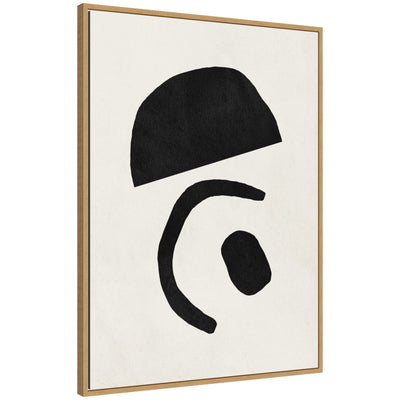 Sylvie Black Geometric Abstract 3 Framed Canvas by July Art Prints
