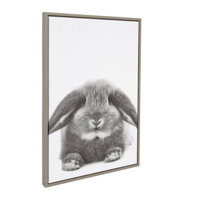 Sylvie Rabbit Framed Canvas by Simon Te of Tai Prints