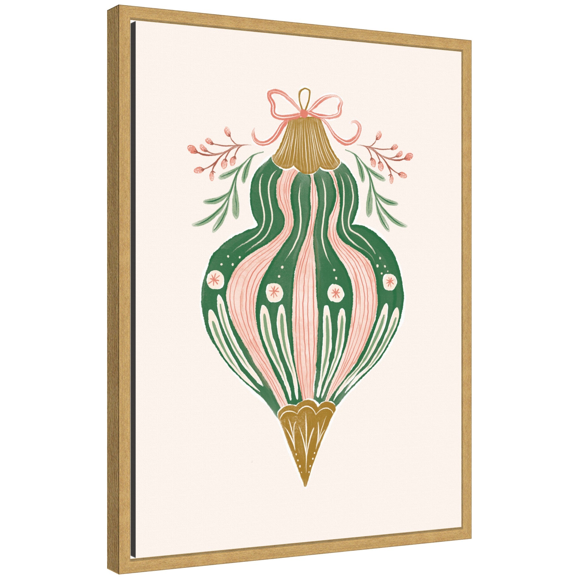 Sylvie Framed Canvas Holiday Ornament Collection 4