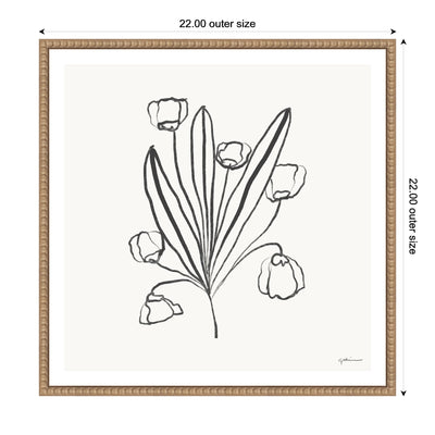Floral Bouquet by Gabrielly Guedes Framed Canvas Wall Art Print