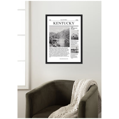 Kentucky Article by Megan Ryan Framed Canvas Wall Art Print