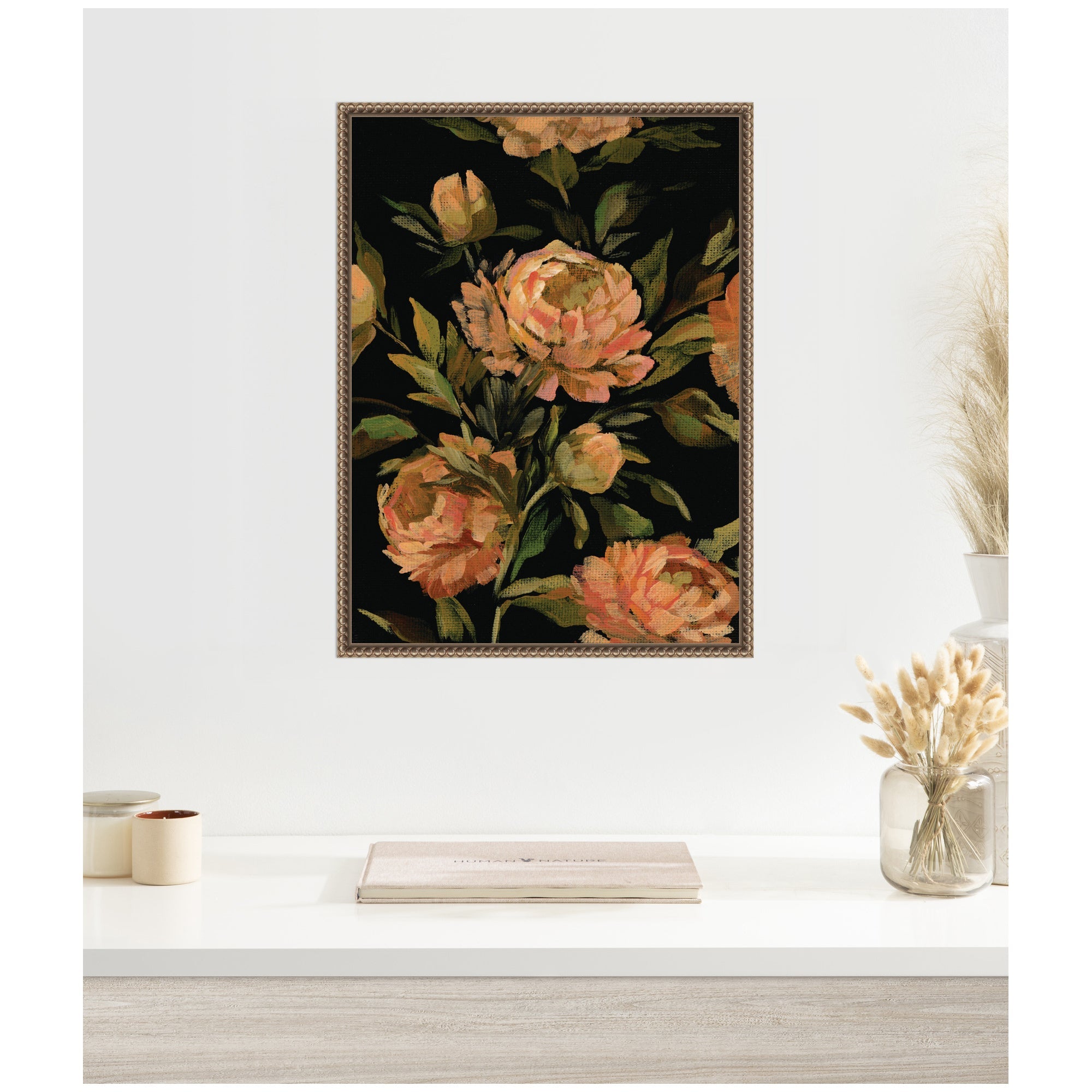 Sylvie Moody Floral 3 Framed Canvas by Annie Quigley