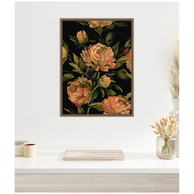 Sylvie Moody Floral 3 Framed Canvas by Annie Quigley