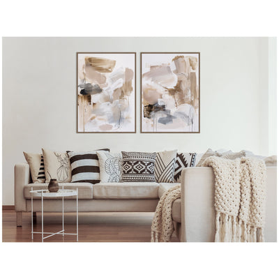 Earth Form No. 1 & No. 2 2 Piece Framed Canvas Wall Art Set