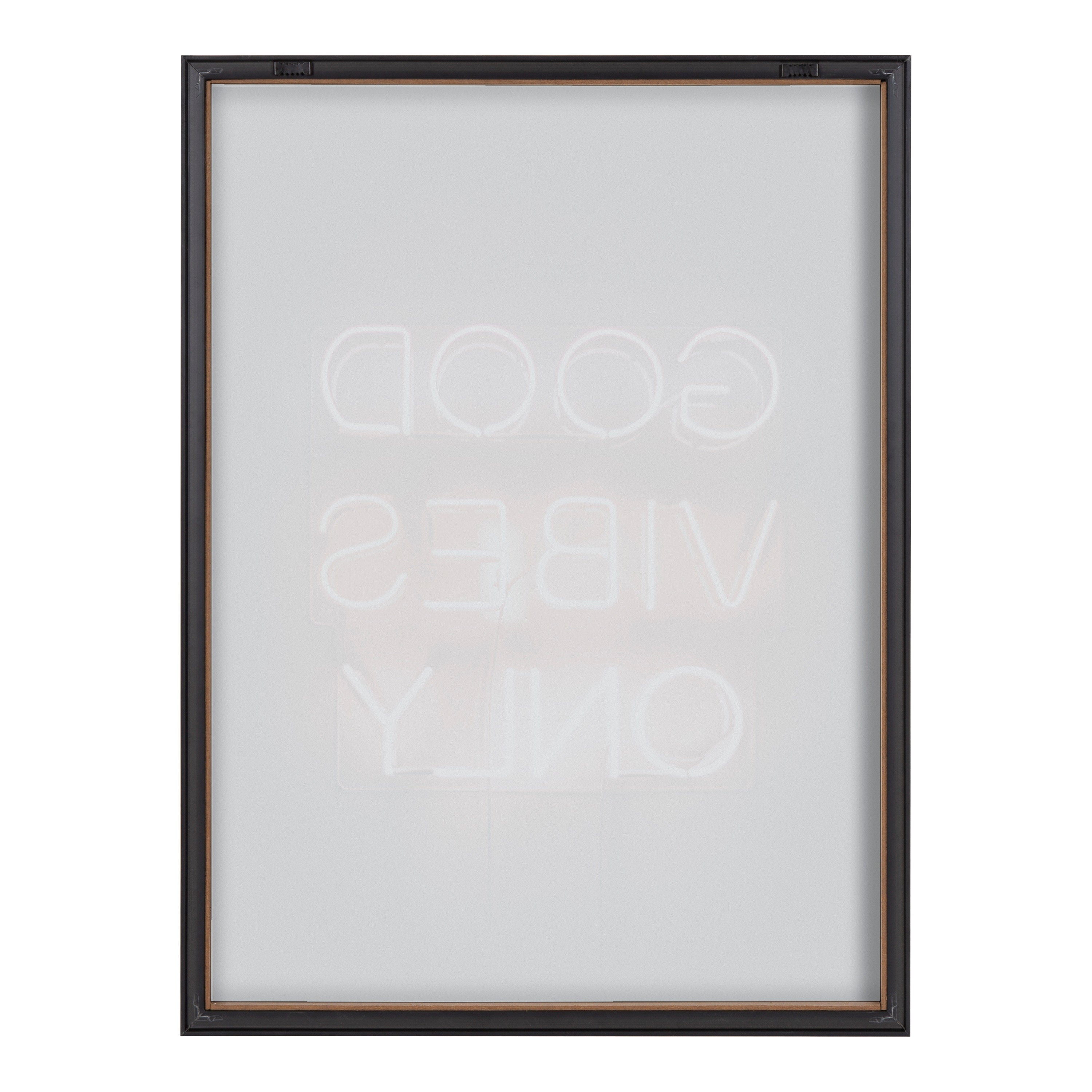 Blake Good Vibes Only Neon Sign Framed Printed Glass by The Creative by kateandlaurel - product image 4 for Resin Society
