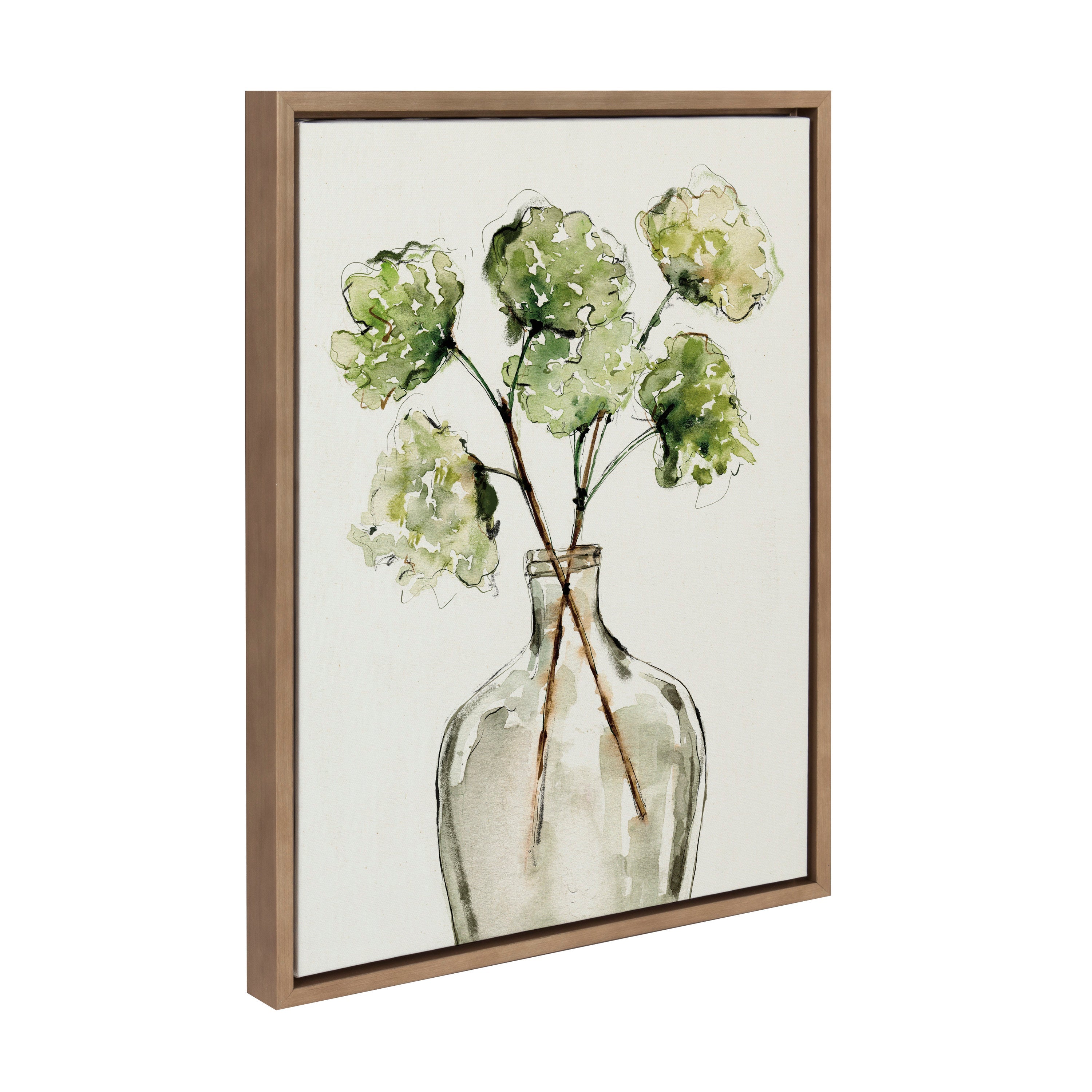 Sylvie Greenery Vase Framed Canvas by kateandlaurel - product image 13 for Resin Society