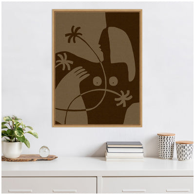 Sylvie The Land Story 6 Framed Canvas by Shatha Al Dafai