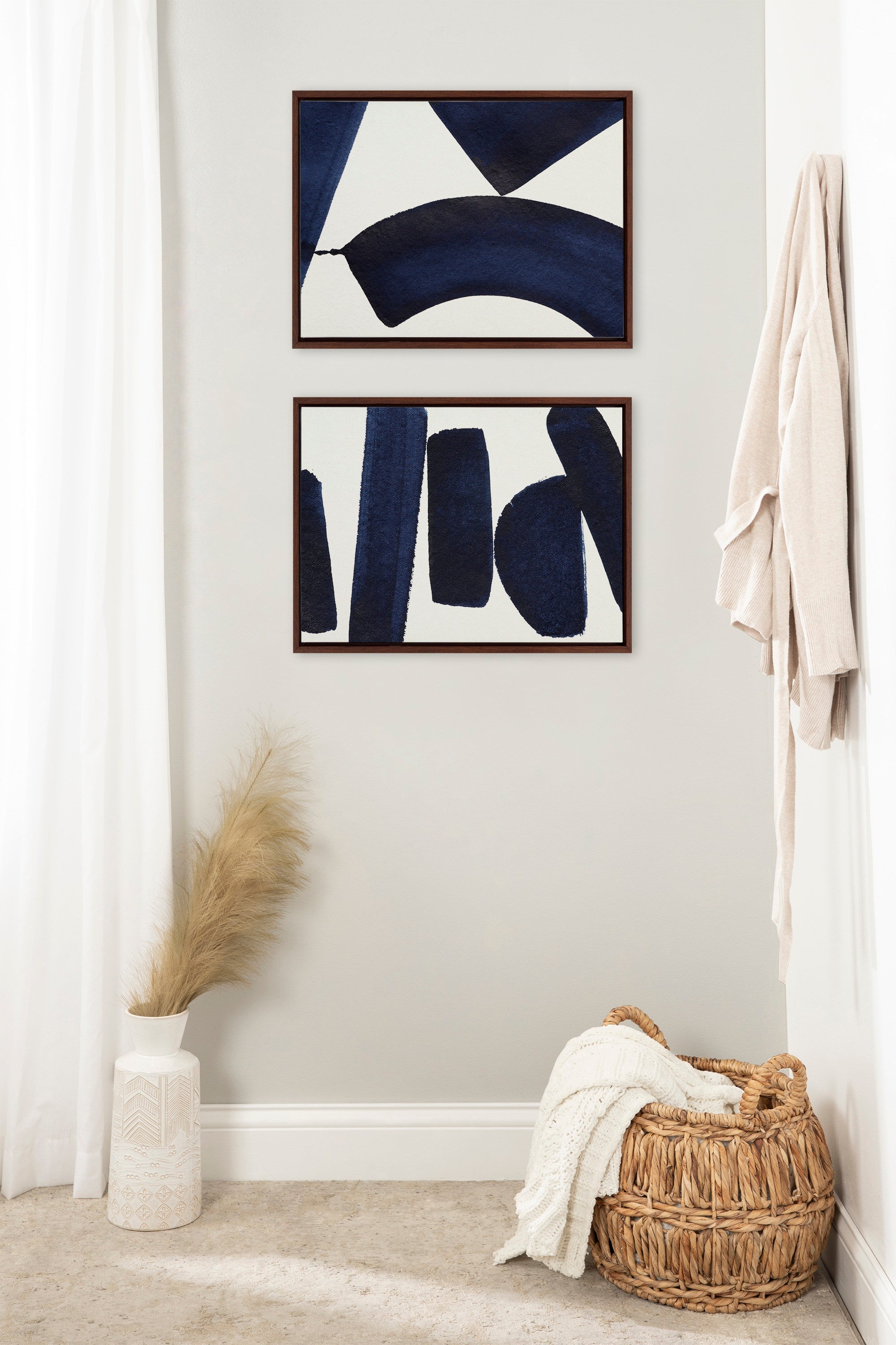 Sylvie Japandi 3 and Japandi 26 Framed Canvas Art Set by Rocket Jack
