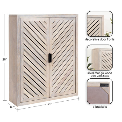 Mezzeta Tall Wood Bath Cabinet
