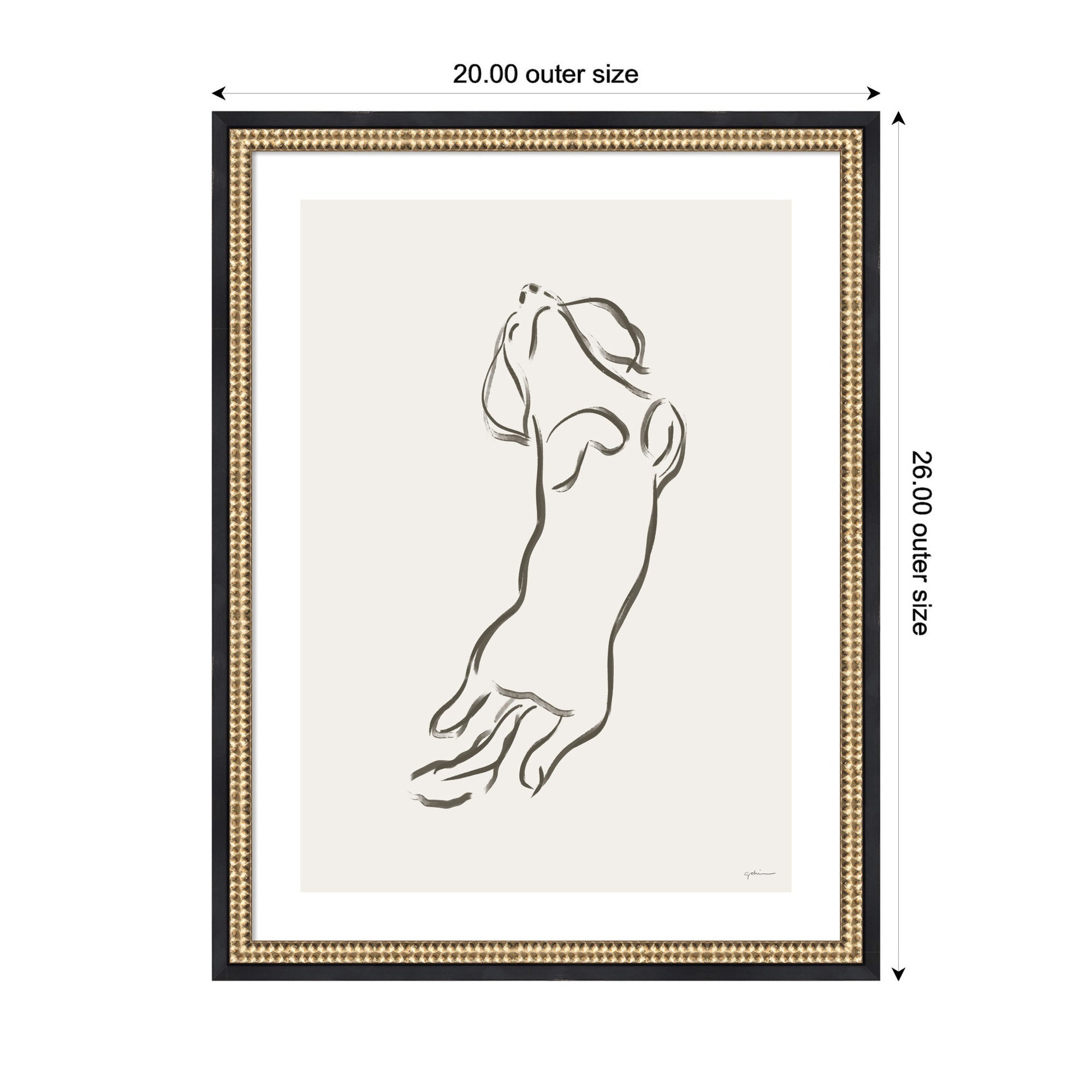 Dachshund Dog by Gabrielly Guedes Framed Wall Art Print