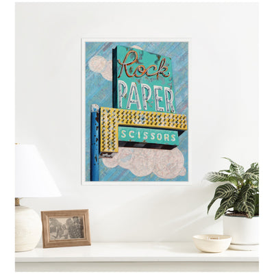 Rock Paper Scissors by Krista V.
Allenstein Framed Canvas Wall Art Print