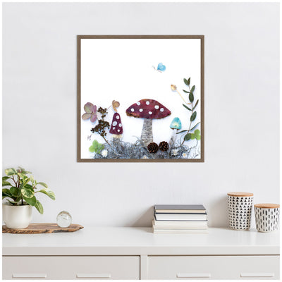 Mushroom No.
1 by Madeline Jeppesen Framed Canvas Wall Art Print
