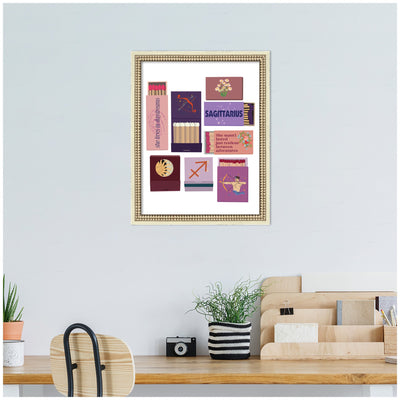 Sagittarius Matchbooks 14x18 FC by Megan Ryan Framed Wall Art Print