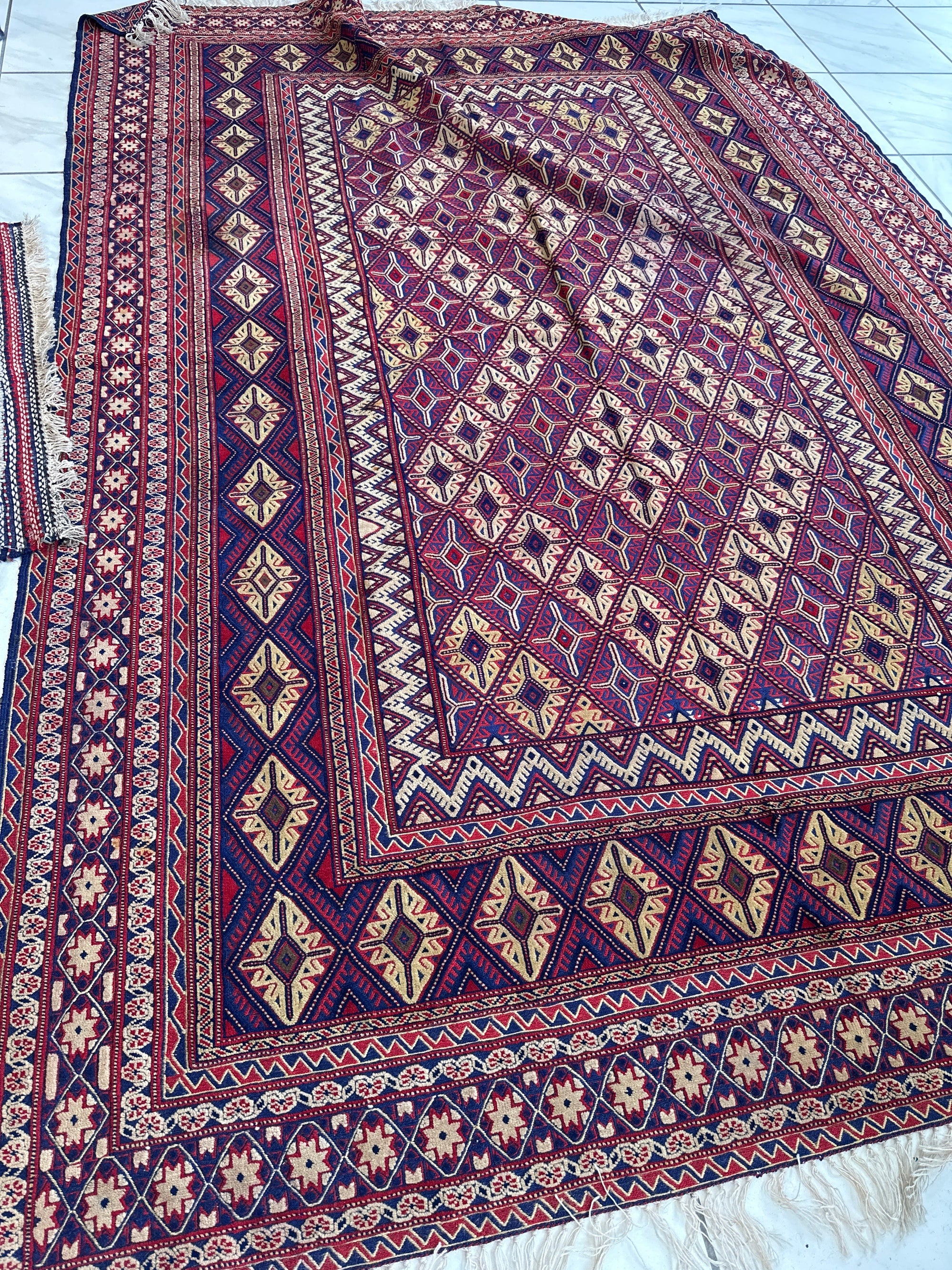 Hand-knotted Afghani Meshwani Wool Area Rug 7’ x 10’ by Rugistan - main product image for Resin Society