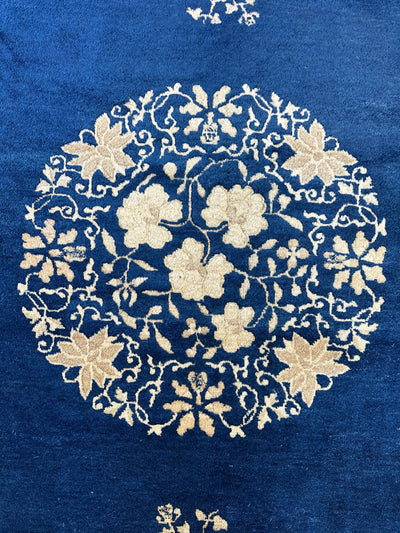 Hand-Knotted Antique Chinese Peking Wool Rug – 9’ x 11’5” – Distressed by Rugistan - product image 4 for Resin Society