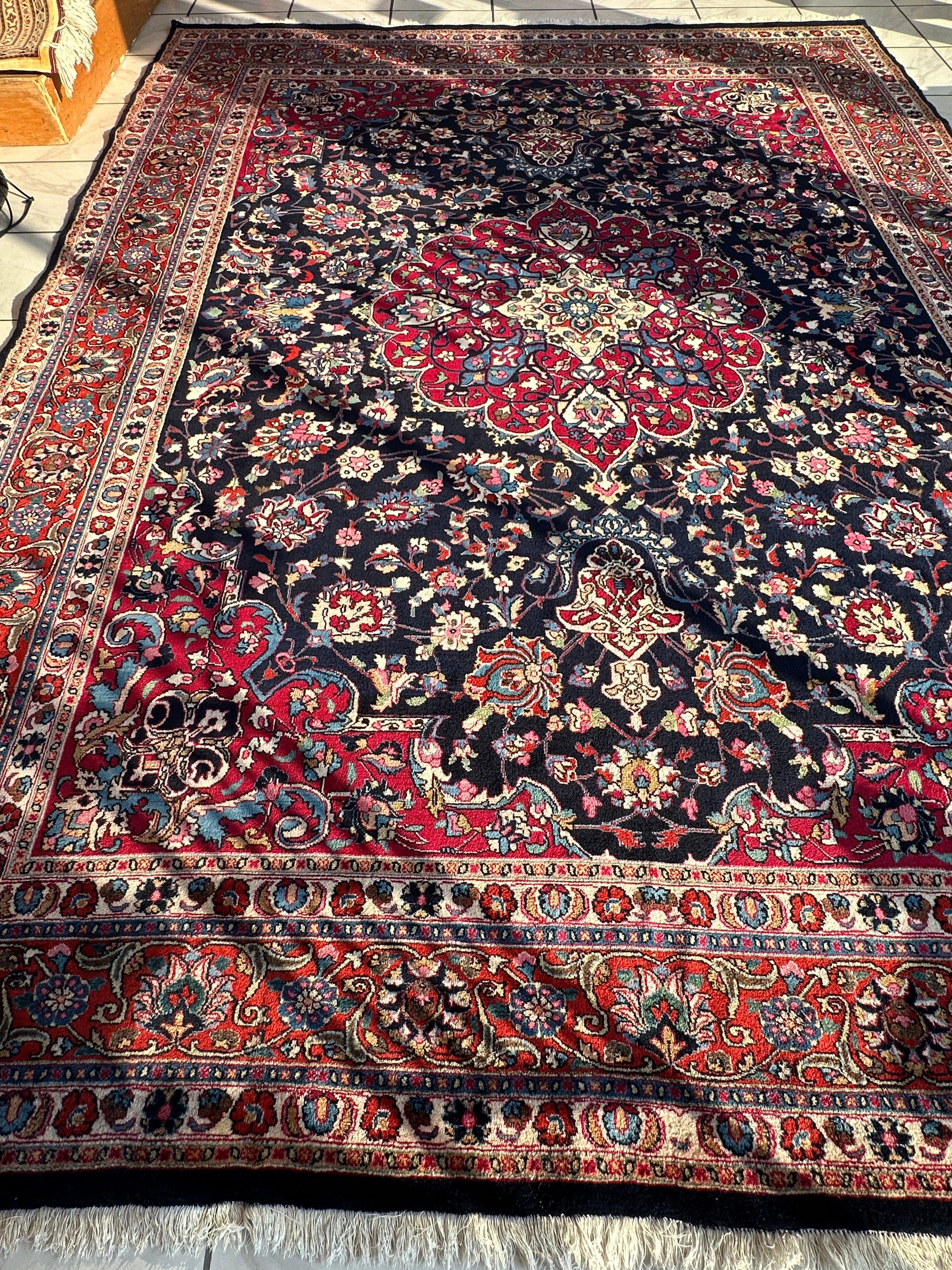 Persian Mashhad Hand Knotted Wool Area Rug 9’9” x 13’3” by Rugistan - product image 15 for Resin Society