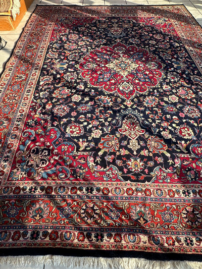 Persian Mashhad Hand Knotted Wool Area Rug 9’9” x 13’3” by Rugistan - product image 15 for Resin Society