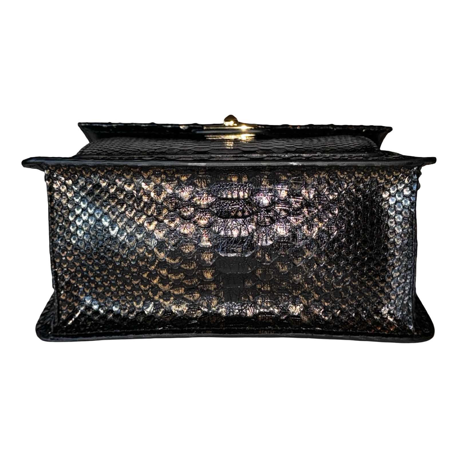 Noir d’Or Horse Handle Handbag Authentic Black and Gold Python by Allysa Payne Beverly Hills - product image 10 for Resin Society