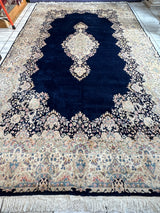 Palace-Size Vintage Royal Kirman Wool Rug – 9’9” x 17’2” – Hand-Knotted by Rugistan - product image 2 for Resin Society