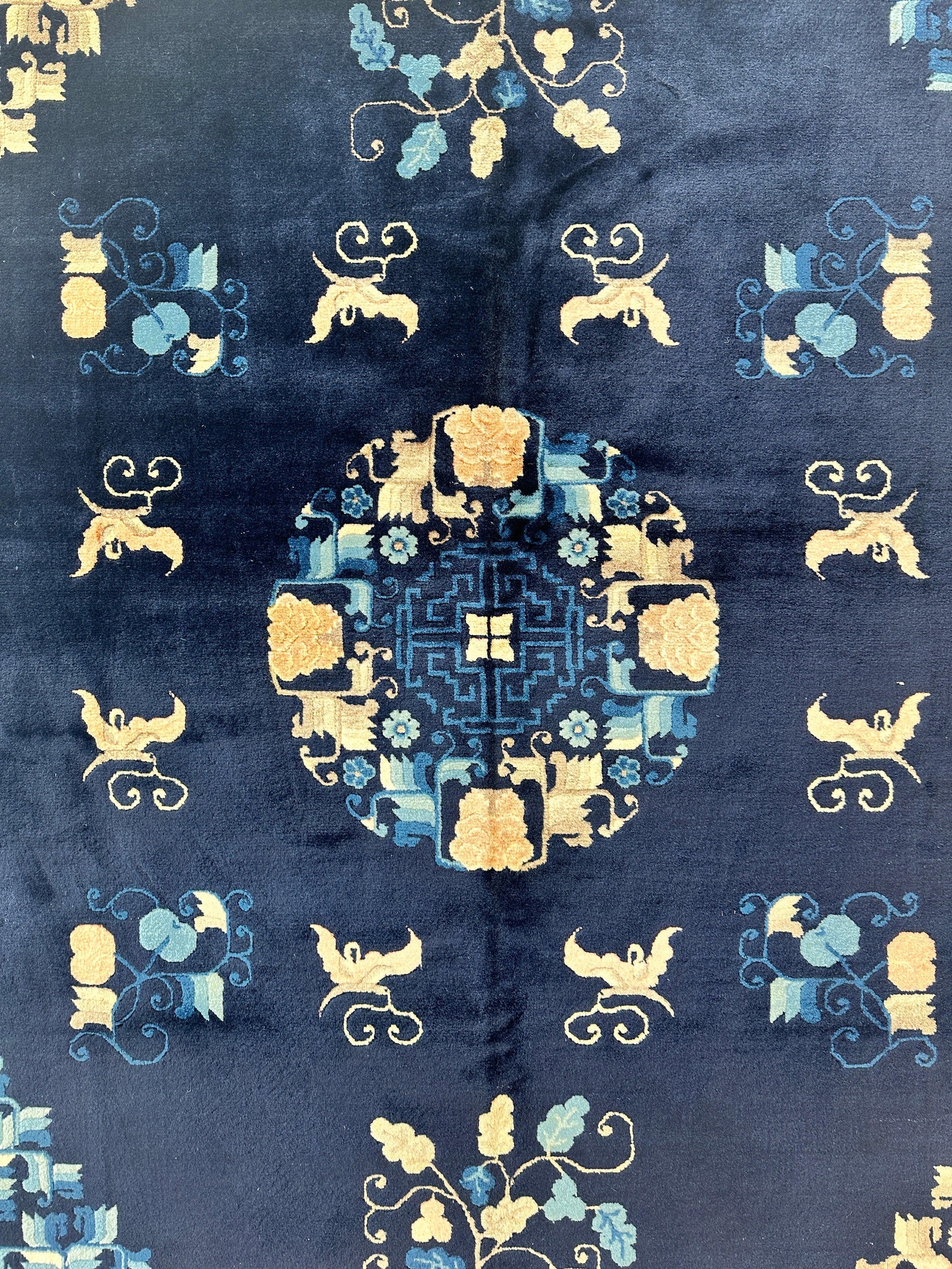 Hand-Knotted Antique Chinese Peking Wool Rug – 5’6” x 7’6” – Full Pile by Rugistan - product image 8 for Resin Society