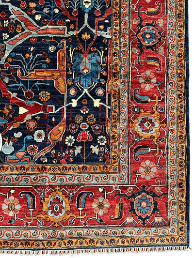 Hand-Knotted Afghani Bidjar Wool Rug – 9’x12’ – Intricate Geometric & by Rugistan - product image 6 for Resin Society