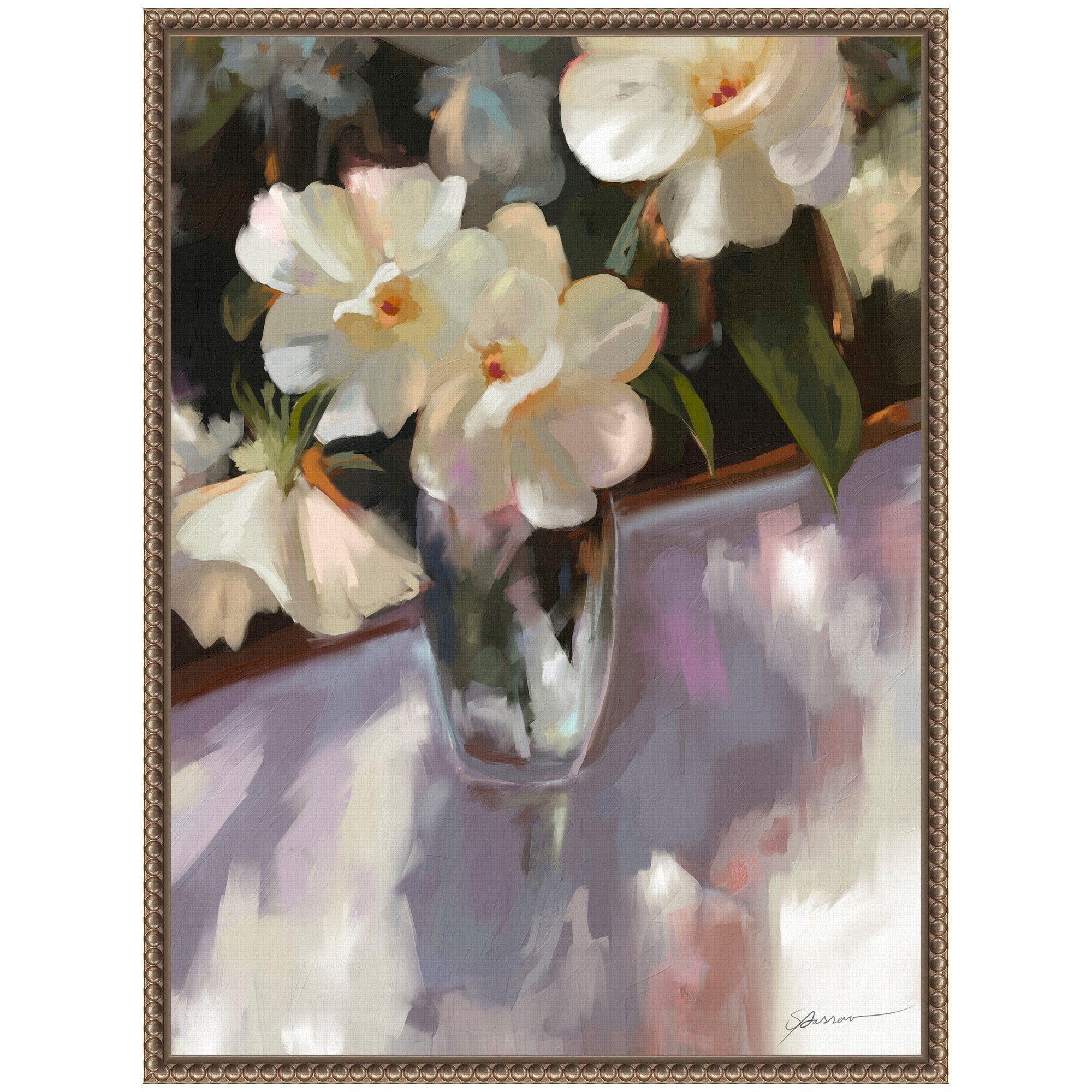 Sylvie Shadow Dance Framed Canvas by Mary Sparrow