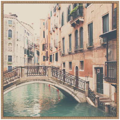 Sylvie Wandering The Streets of Venice Framed Canvas by Laura Evans