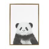 Sylvie Panda Framed Canvas by Simon Te Tai