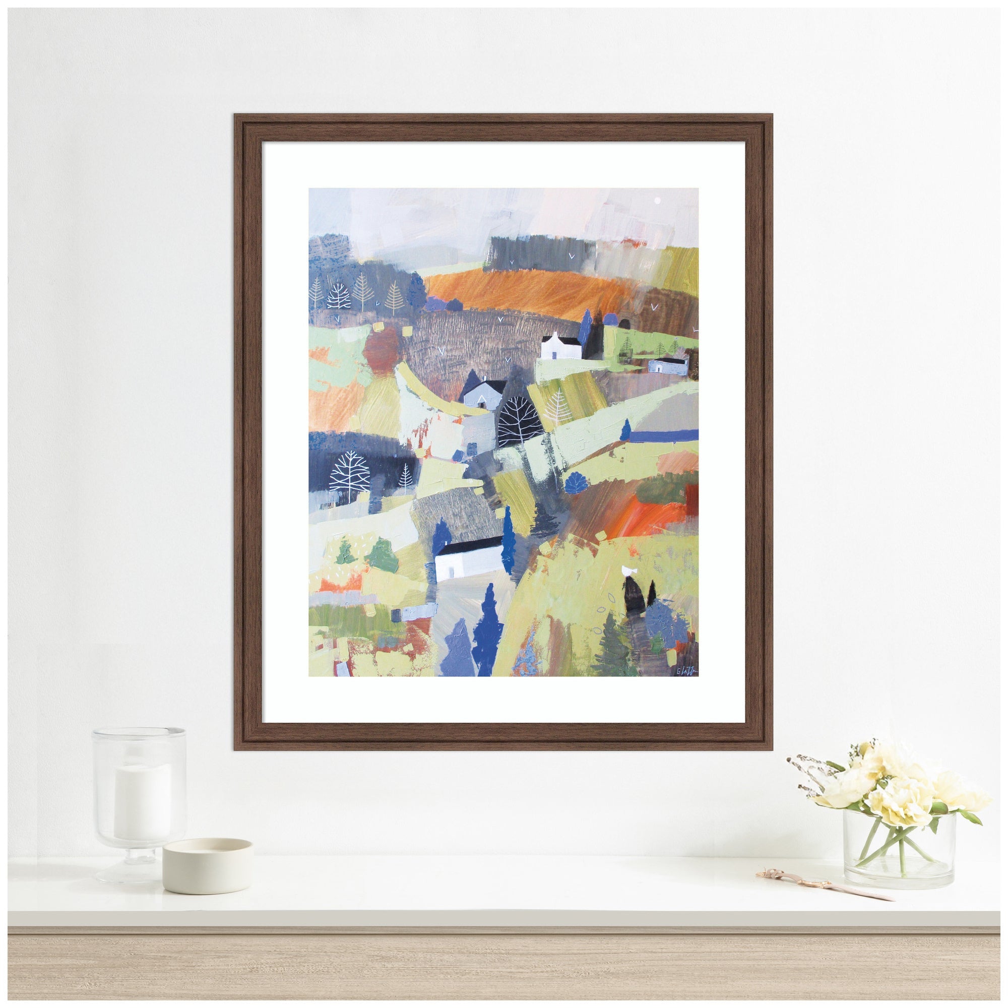 Framed Art Worlds View by Giuliana Lazzerini, 22x26