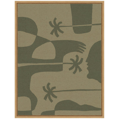 Sylvie The Land Story 7 Framed Canvas by Shatha Al Dafai