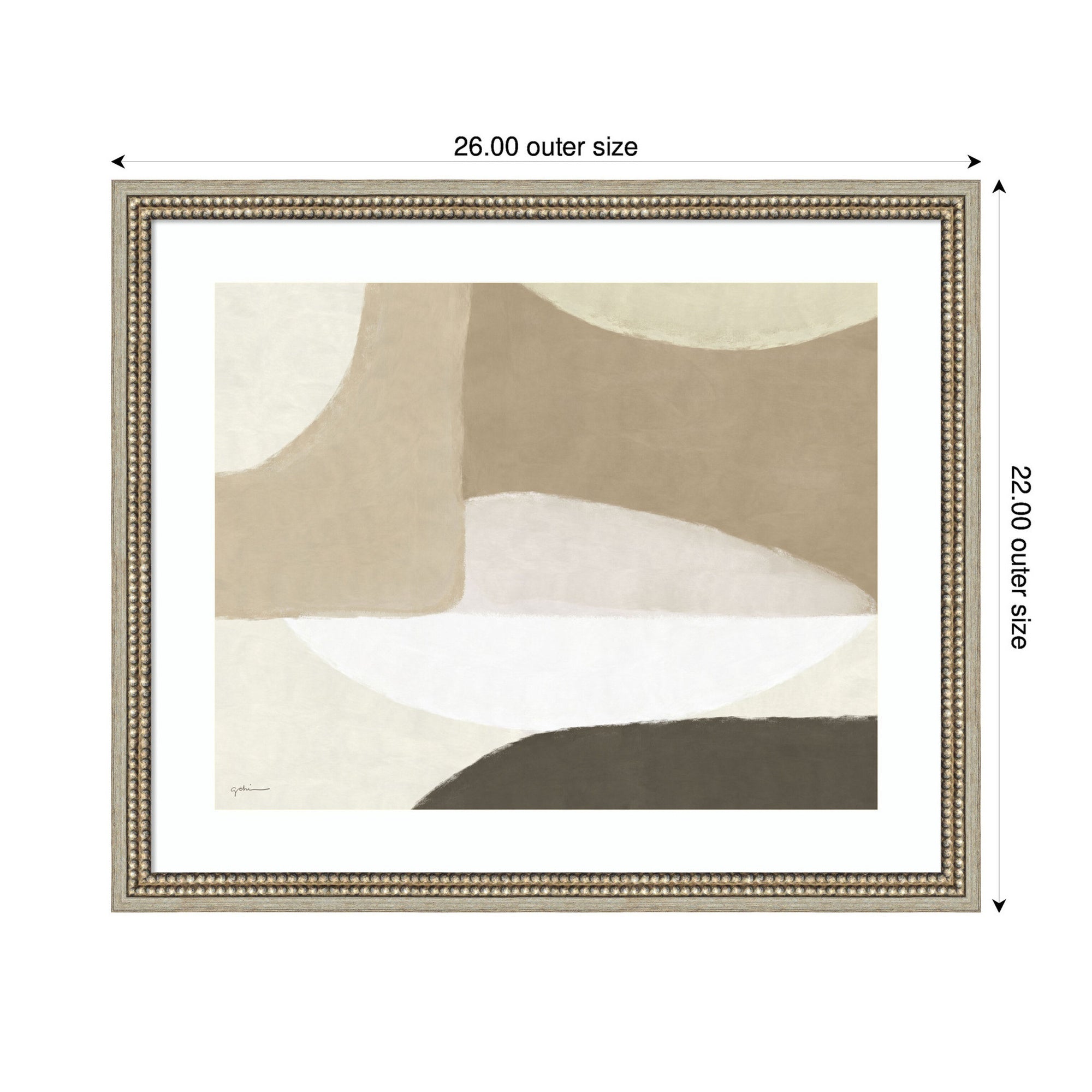 Abstract Neutral by Gabrielly Guedes Framed Wall Art Print