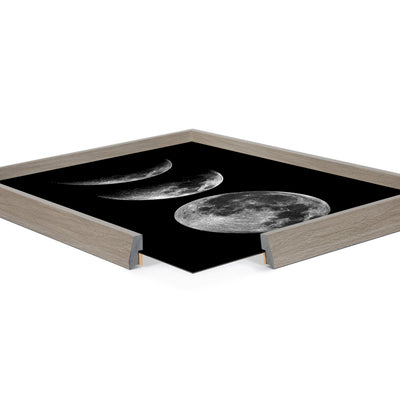 Blake Mod Moon It's Just a Phase Framed Printed Glass by The Creative Bunch Studio