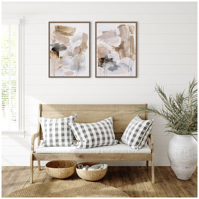 Earth Form No. 1 & No. 2 2 Piece Framed Canvas Wall Art Set