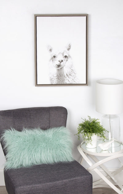 Sylvie Alpaca Framed Canvas by Simon Te of Tai Prints