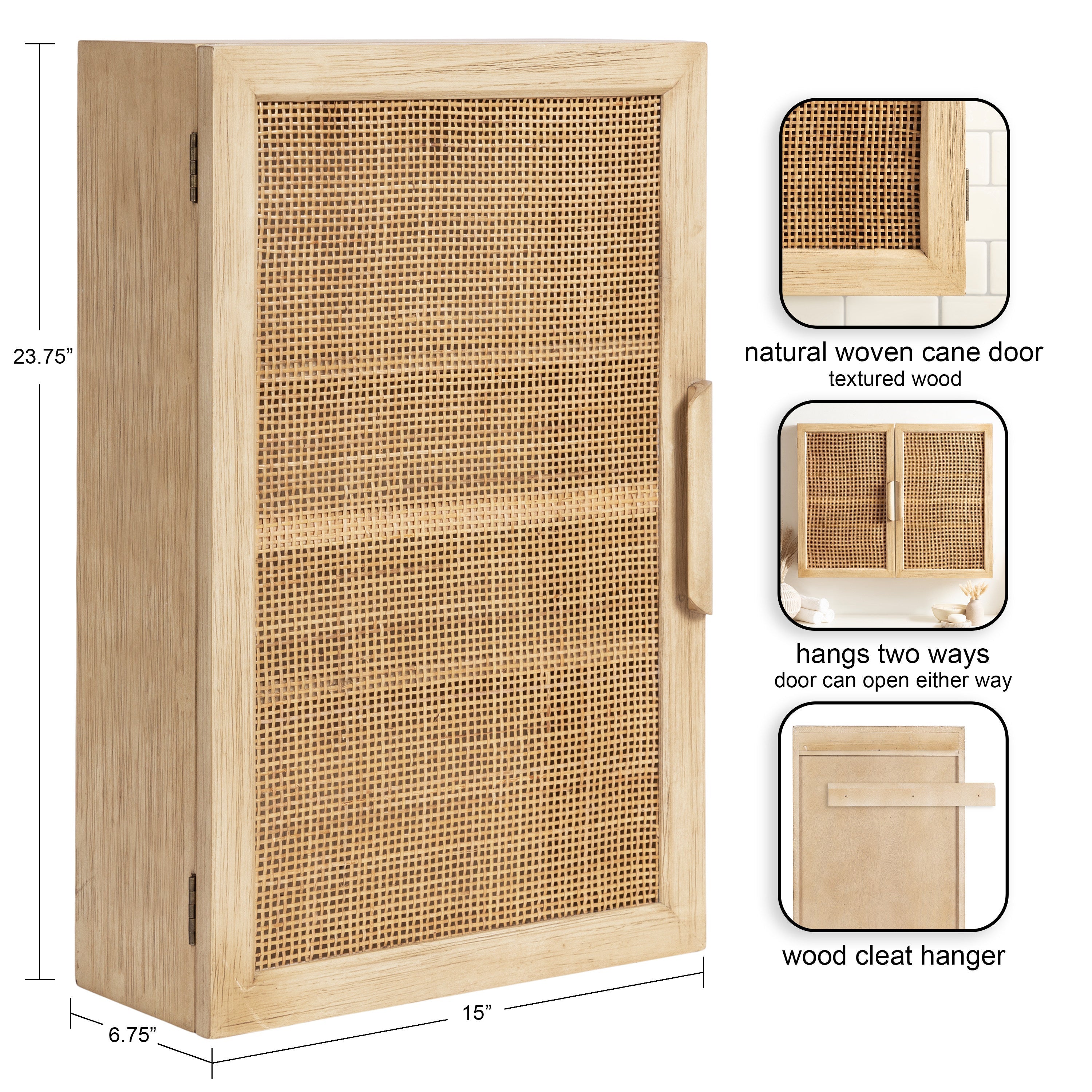 Ori Rattan Wall Cabinet by kateandlaurel - product image 14 for Resin Society