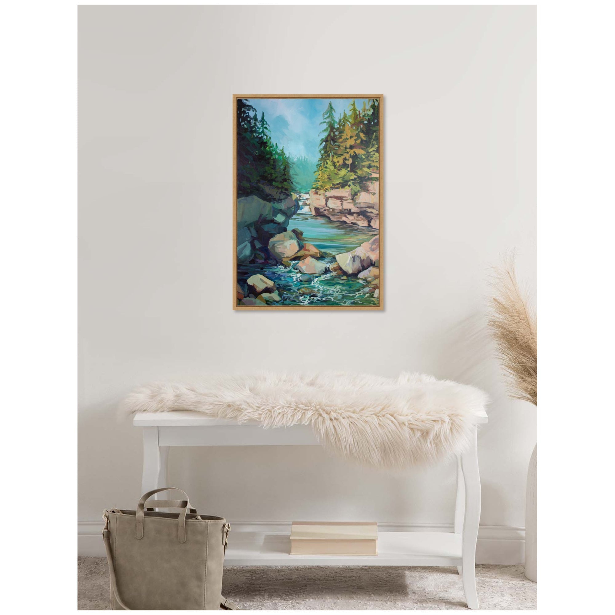 Sylvie Rocky Rapids Framed Canvas by Rachel Christopoulos