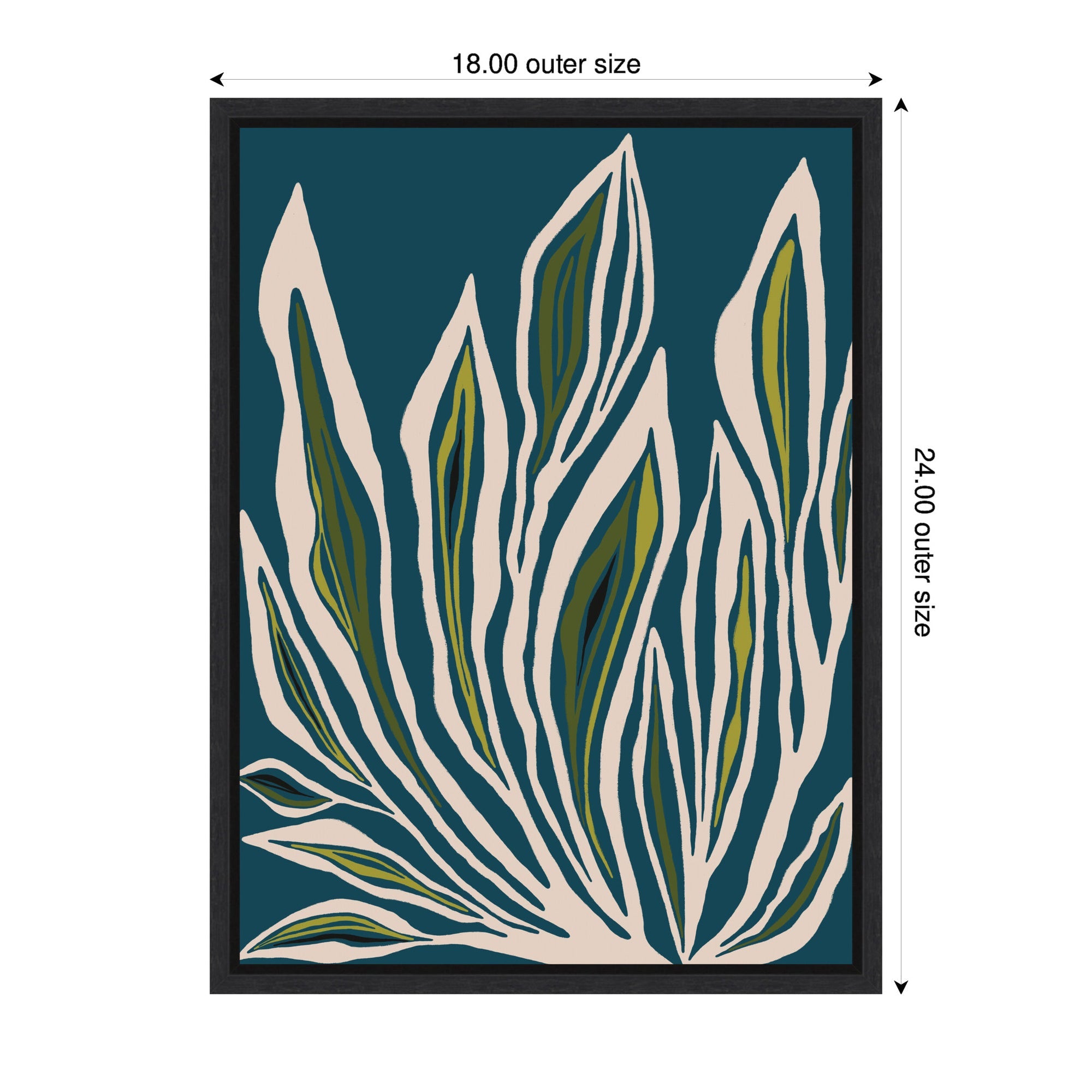 Sylvie Blue Flora 2 Framed Canvas by Alicia Bock
