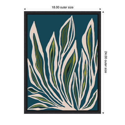 Sylvie Blue Flora 2 Framed Canvas by Alicia Bock