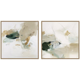 Field No.
1 & No.
2 framed canvas wall art set by Amy Lighthall on a neutral wall
